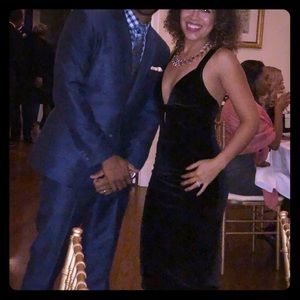 EXPRESS Velvet Midi Bodycon Dress